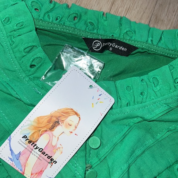 ☀️Pretty Garden Womens Hollow Out Lace Embroidered Blouse - Picture 7 of 7